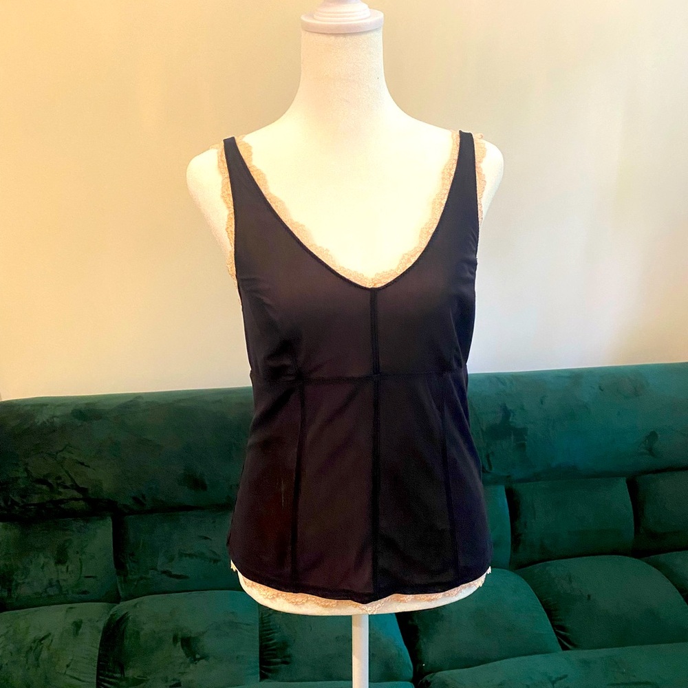 Dainty blank and pink tank top camisole blouse